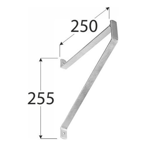 Кронштейн универсальный для полок DMX 255х250 мм оцинкованный