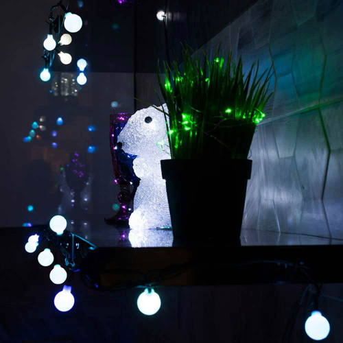 Гирлянда светодиодная Neon-Night Мультишарики 25 LED свечение белое d2,5 см 5 м (303-555)