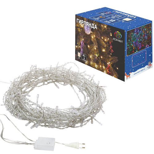 Гирлянда светодиодная Neon-Night Твинкл Лайт 120 LED свечение теплое белое 15 м (303-196)