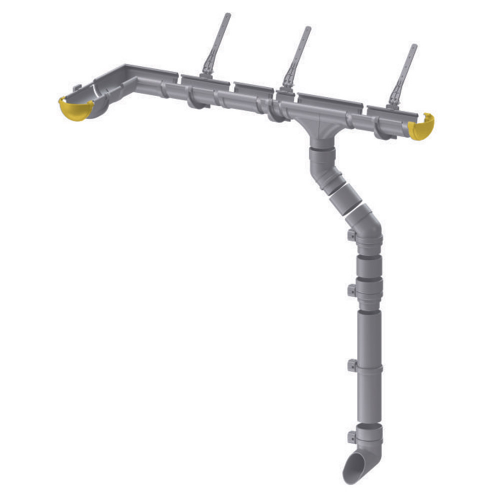Заглушка желоба пластиковая Docke Standard d120 мм пломбир RAL 9003