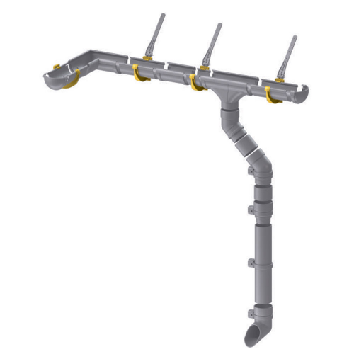 Кронштейн желоба пластиковый Docke Standard d120 мм пломбир RAL 9003