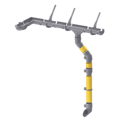 Труба водосточная пластиковая Docke Standard d80 мм 3 м пломбир RAL 9003