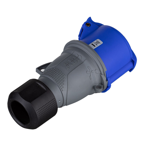 Розетка кабельная ABB Easy&Safe переносная с заземлением 2Р+Е 1 фаза 32 А 230 В IP44 с крышкой