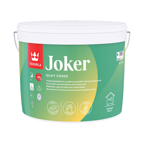 Краска водно-дисперсионная Tikkurila Joker моющаяся прозрачная основа C 9 л