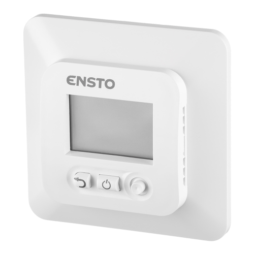 Терморегулятор электронный программируемый для теплого пола Ensto ECO16LCDJR белый