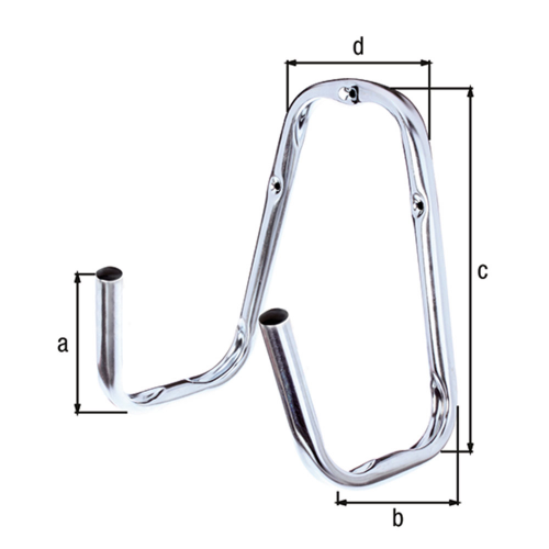 Крюк двойной GAH ALBERTS 250х130х165 мм оцинкованный