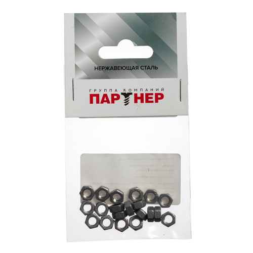 Гайка крепежная нержавеющая сталь M5 DIN 934 (20 шт.)