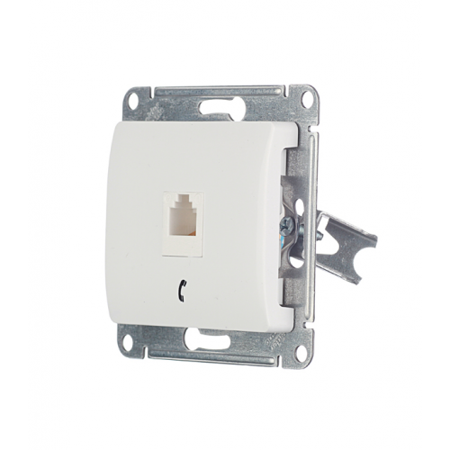 Розетка телефонная Schneider Electric Glossa GSL000181T скрытая установка белая один модуль RJ11 cat 3