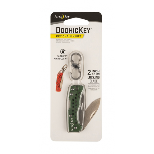 Инструмент карманный Nite Ize DoohicKey Key Chain Knife зеленый