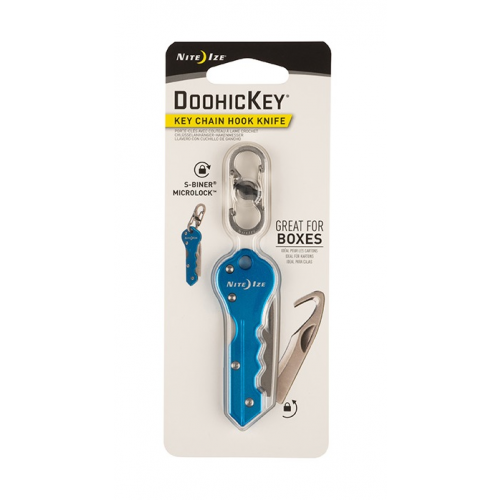 Инструмент карманный Nite Ize DoohicKey Key Chain Hook Knife синий
