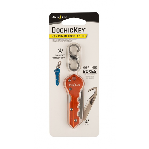Инструмент карманный Nite Ize DoohicKey Key Chain Hook Knife оранжевый