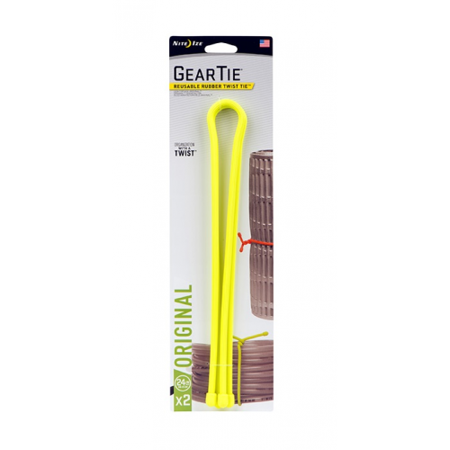 Стяжки гибкие Nite Ize Gear Tie набор 24" 2 шт. желтый 24