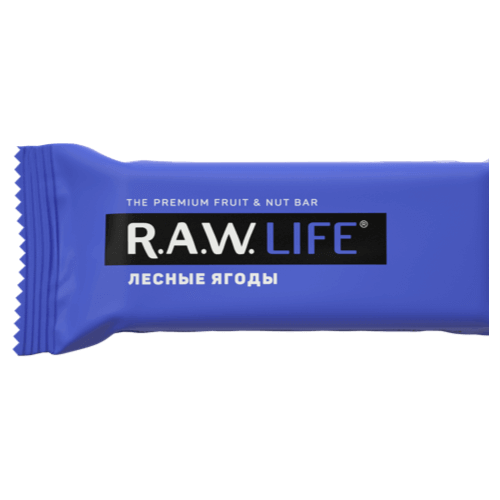 Батончик орехово-фруктовый R.A.W.LIFE синий 47ГР