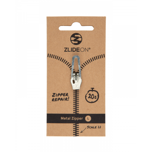 Бегунок для молнии ZlideOn Metal Zipper L серый L