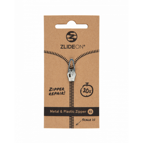Бегунок для молнии ZlideOn Metal & Plastic Zipper XS серый XS