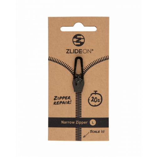 Бегунок для молнии ZlideOn Narrow Zipper L черный L