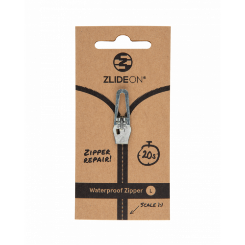 Бегунок для молнии ZlideOn Waterproof Zipper L серый L