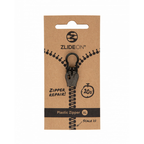 Бегунок для молнии ZlideOn Plastic Zipper XL черный XL