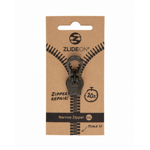 Бегунок для молнии ZlideOn Narrow Zipper XXL черный XXL