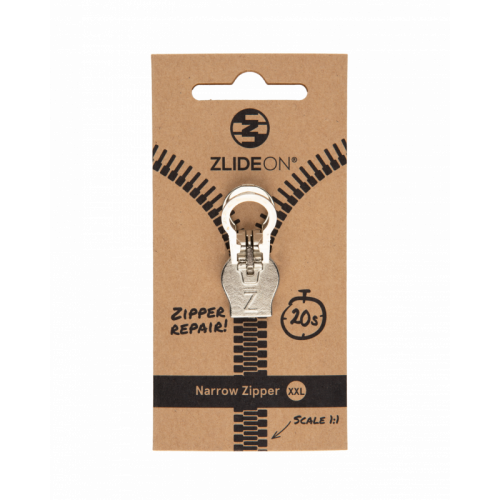 Бегунок для молнии ZlideOn Narrow Zipper XXL серый XXL