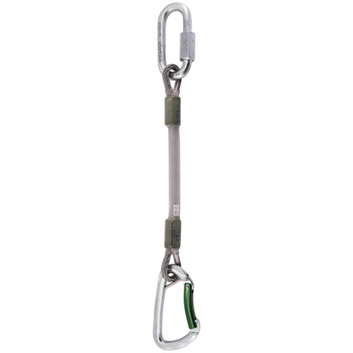 Комплект карабинов с оттяжкой CAMP Camp Gym Safe Cable Express серый 23СМ