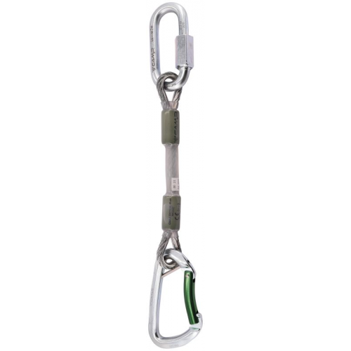 Комплект карабинов с оттяжкой CAMP Camp Gym Safe Cable Express серый 18СМ