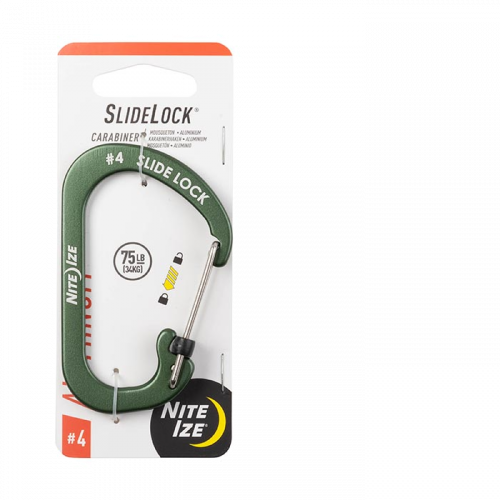 Карабин с блокировкой Nite Ize Slidelock Aluminum зеленый 4