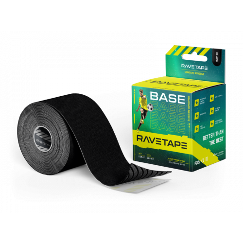 Кинезиотейп Ravetape Base черный 5СМХ5М