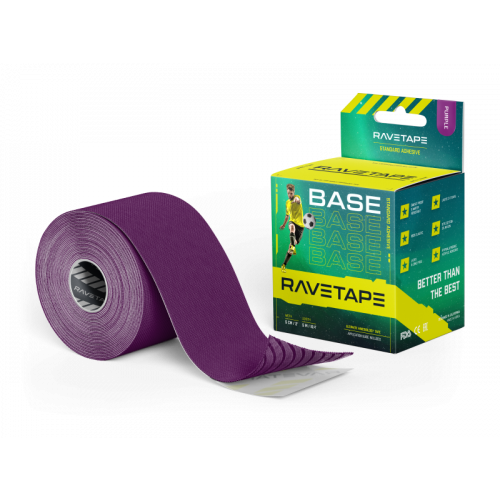 Кинезиотейп Ravetape Base фиолетовый 5СМХ5М
