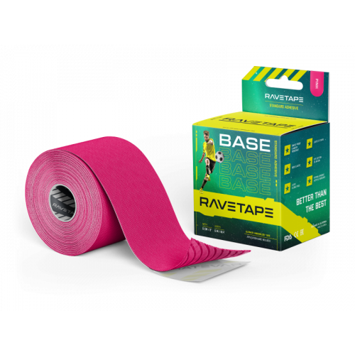 Кинезиотейп Ravetape Base розовый 5СМХ5М