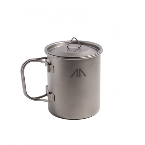 Кружка GORAA Single-Wall Titanium Mug With Folding Handle And Lid серый 300МЛ