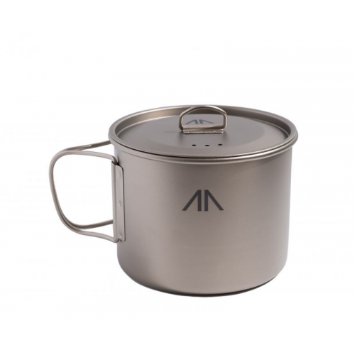 Кружка GORAA Single-Wall Titanium Mug With Folding Handle And Lid серый 900МЛ