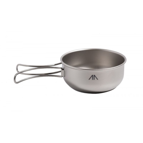Миска GORAA Titanium Single-Wall Bowl With Folding Handle серый 300МЛ