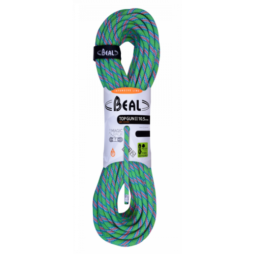 Верёвка Beal Top Gun II Dry Cover Unicore 10,5mm/60m зеленый 60М