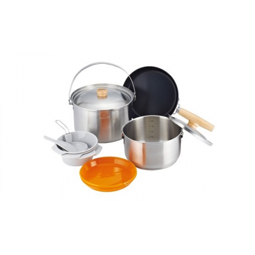 Посуда из нержавейки Kovea Deluxe Stainless Cookware KECU9PS-02ZZ серебристый 2300Г