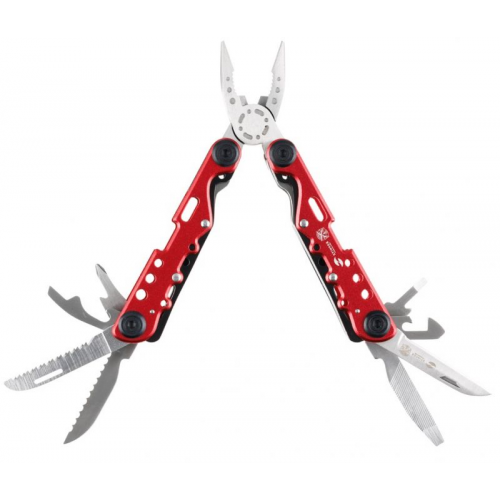 Мультитул Stinger 13 функций, сталь, в комплекте нейлоновый чехол красный 105X40ММ