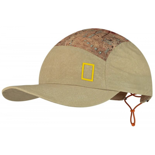 Кепка BUFF Buff 5 Panel Explore Geos Brindle бежевый ONE