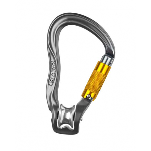 Карабин с роликом Kailas Rota Triple-Lock Pulley Carabiner темно-серый ONE