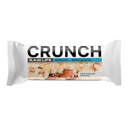 Батончик ореховый R.A.W.LIFE Crunch белый 30ГР