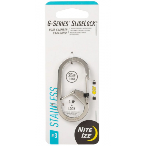 Карабин вспомогательный Nite Ize G-SERIES SLIDELOCK серый 3