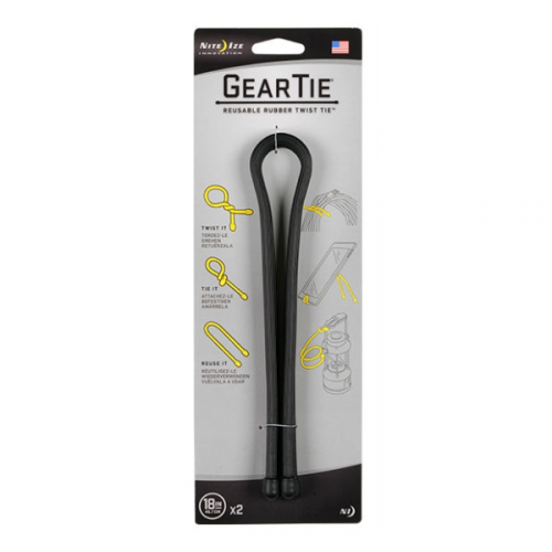 Стяжки гибкие Nite Ize Nite lze Gear Tie набор 18" 2 шт черный 18
