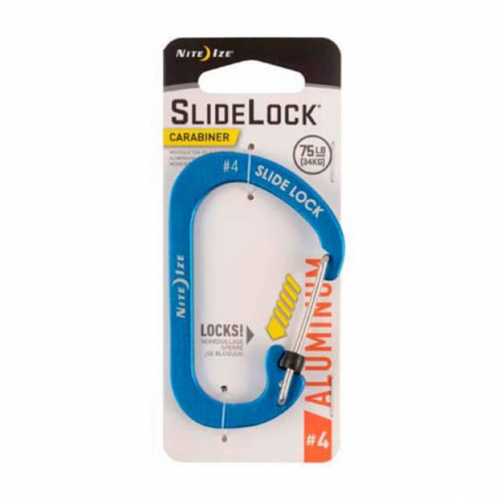 Карабин с блокировкой Nite Ize Slidelock Aluminum синий 4