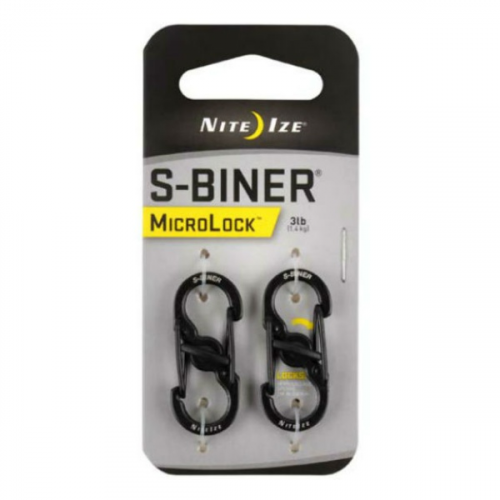 Карабин металлический Nite Ize S-Biner Microlock черный 1