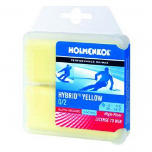 Мазь твердая HOLMENKOL Holmenkol Hybrid 2шт.х35г (0/+2) желтый