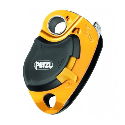 Блок с фиксатором Petzl Pro Traxion оранжевый