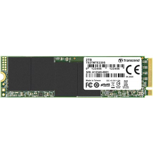 Накопитель SSD 2 Тб Transcend MTE220S (TS2TMTE220S) M.2 2280 PCI-E 3.0 x4 NVMe