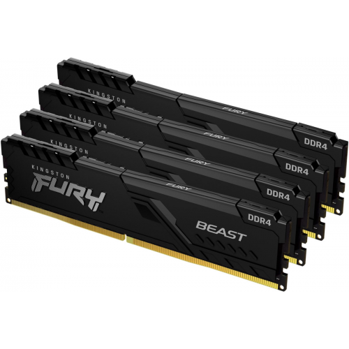 Оперативная память DIMM 32 Гб DDR4 3000 МГц Kingston Fury Beast Black (KF430C15BBK4/32) PC4-24000 4x8 Гб