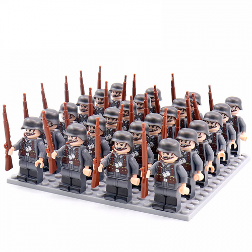 DZ-154 TBS Toys Солдаты: 24 минифигурки, 24 винтовки, 1 пластина 16х16