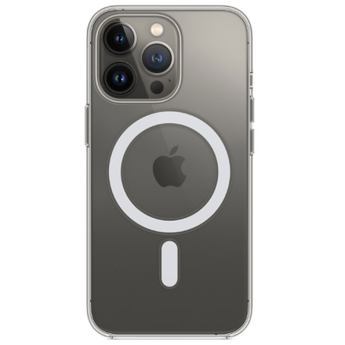 Чехол-накладка для iPhone 14 Pro Max силиконовая прозрачная с MagSafe