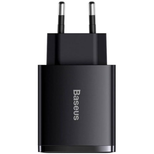 Сетевое зарядное устройство Baseus Compact Quick Charger, мощность Qi: 30 Вт, 20 Вт, EU, черный (CCXJ-E01)